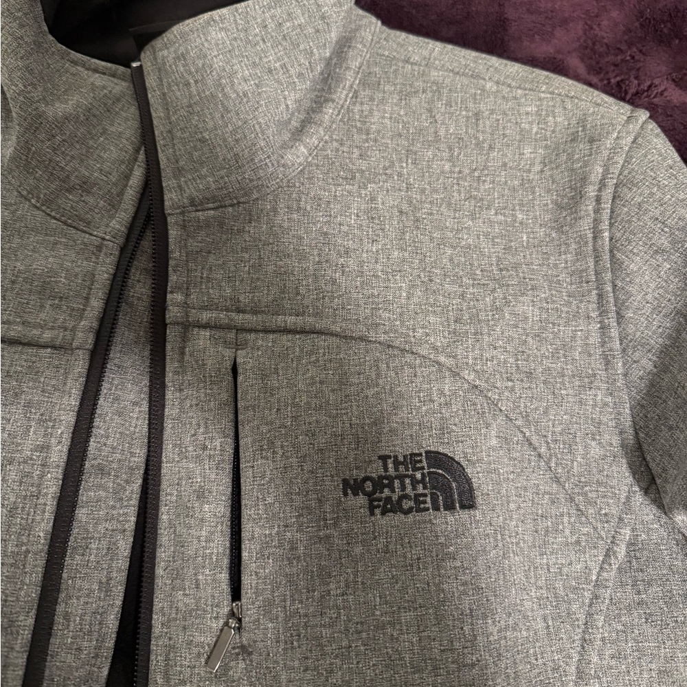 The North Face Heather Gray Softshell Jacket - Picture 2 of 6